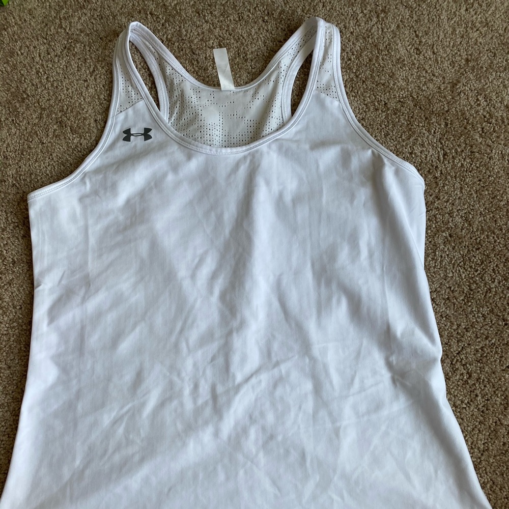 White Under Armour tank top